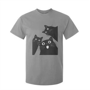 Funny Japanese Black Cat Is Watching You T Shirt For Kid Cat Lover TS12 Sport Gray Print Your Wear
