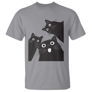 Funny Japanese Black Cat Is Watching You T Shirt Cat Lover TS12 Sport Gray Print Your Wear