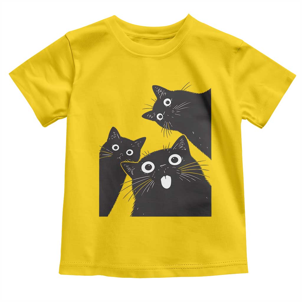 Funny Japanese Black Cat Is Watching You Toddler T Shirt Cat Lover TS12 Daisy Print Your Wear