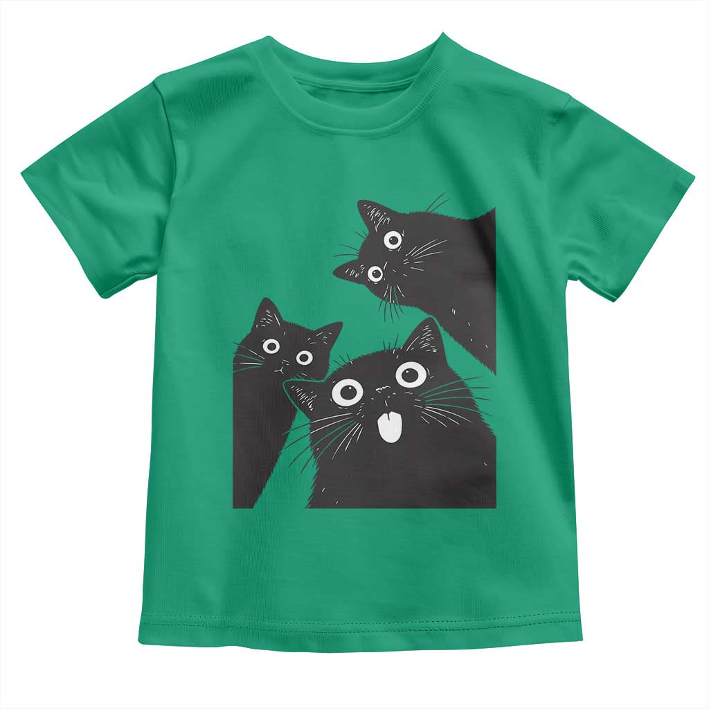 Funny Japanese Black Cat Is Watching You Toddler T Shirt Cat Lover TS12 Irish Green Print Your Wear