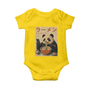 Funny Panda Eating Ramen Scrolling Phone Baby Onesie Japanese Art Aesthetic TS12 Daisy Print Your Wear