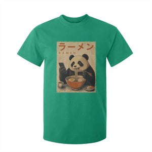 Funny Panda Eating Ramen Scrolling Phone T Shirt For Kid Japanese Art Aesthetic TS12 Irish Green Print Your Wear