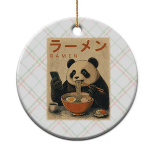 Funny Panda Eating Ramen Scrolling Phone Ceramic Ornament Japanese Art Aesthetic TS12 1pc Christmas Plaid Print Your Wear