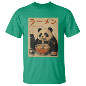 Funny Panda Eating Ramen Scrolling Phone T Shirt Japanese Art Aesthetic TS12 Irish Green Print Your Wear
