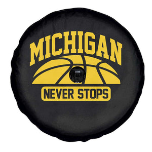Michigan Never Stops Spare Tire Cover Great Lakes State Basketball Pride Gift TS12 Print Your Wear