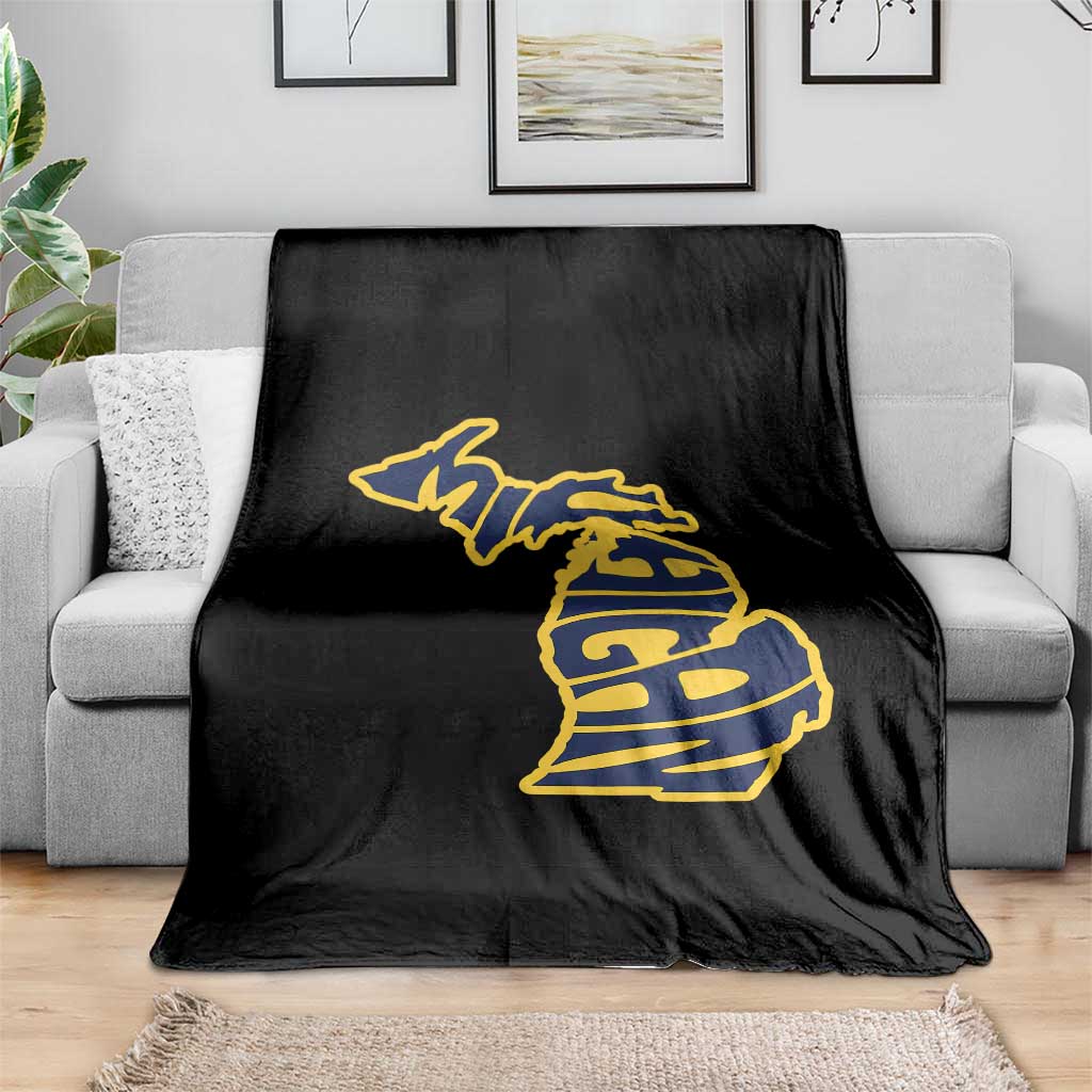 Michigan Lover State Map Pride Souvenir Gift Throw Blanket TS12 Print Your Wear