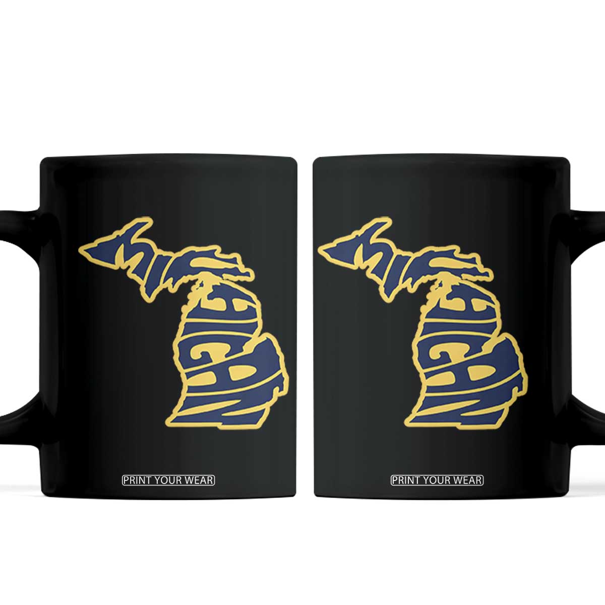 Michigan Lover State Map Pride Souvenir Gift Coffee Mug TS12 Black Print Your Wear