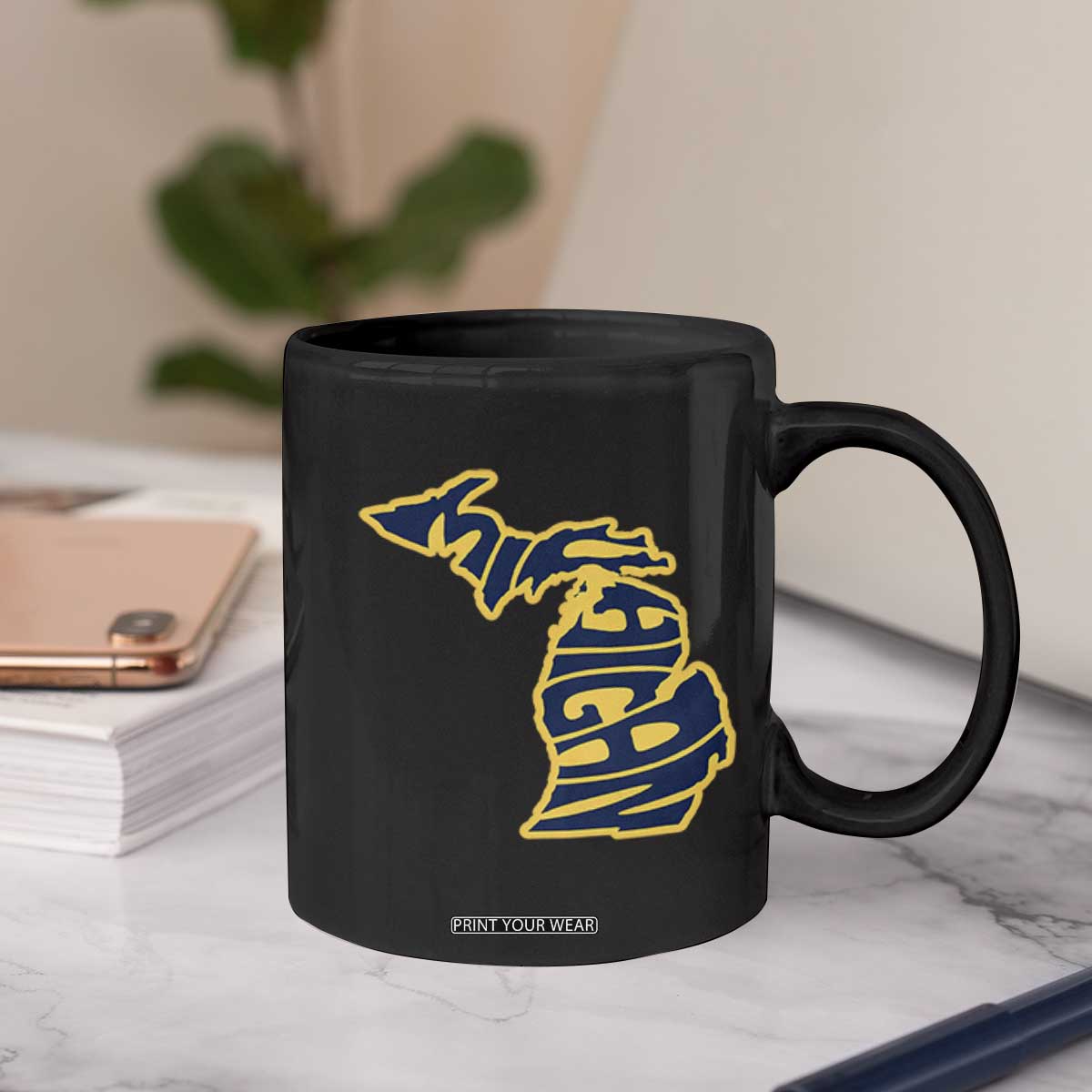 Michigan Lover State Map Pride Souvenir Gift Coffee Mug TS12 Print Your Wear
