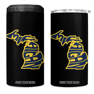 Michigan Lover State Map Pride Souvenir Gift 4 in 1 Can Cooler Tumbler TS12 One Size: 16 oz Black Print Your Wear