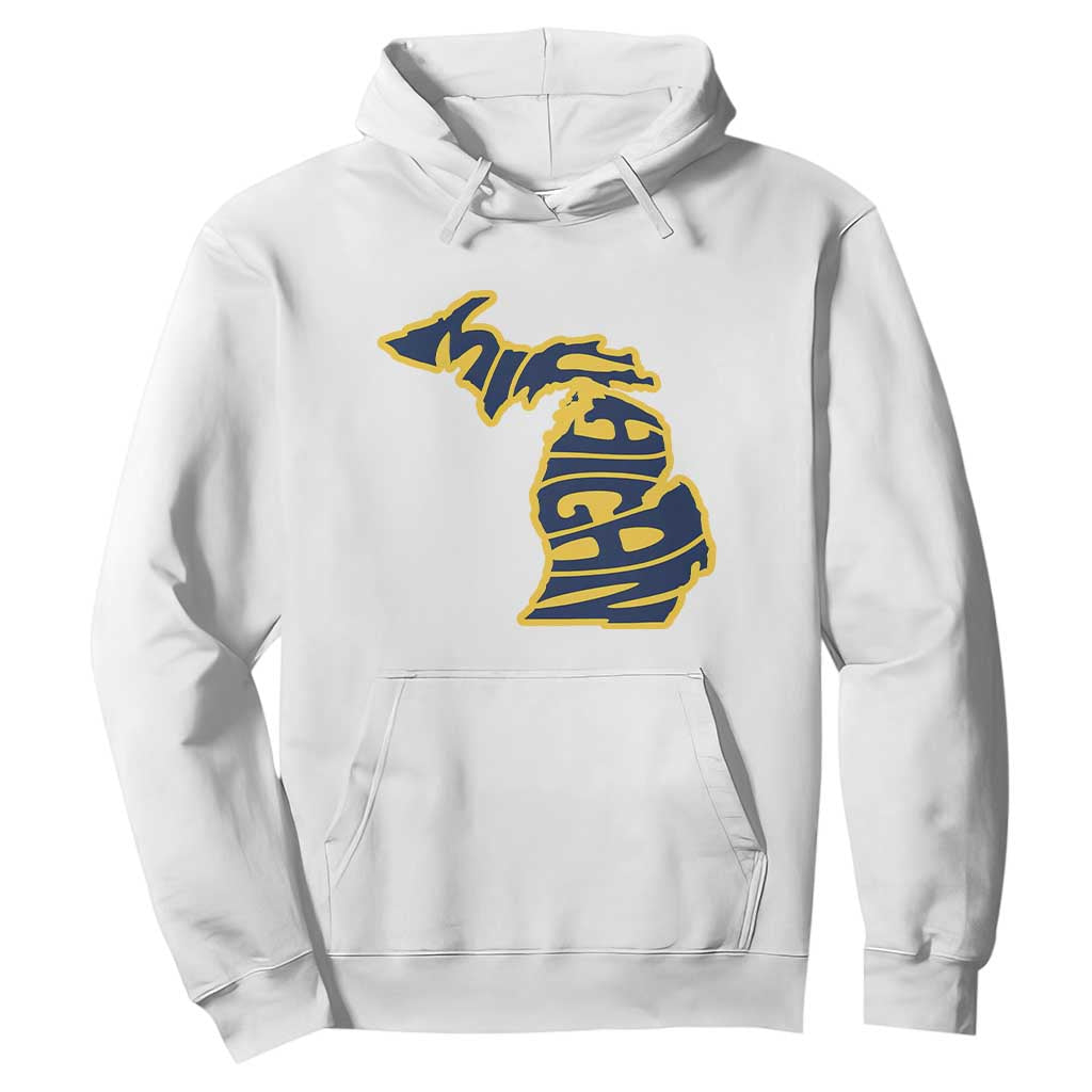 Michigan Lover State Map Pride Souvenir Gift Hoodie TS12 White Print Your Wear
