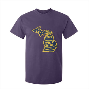 Michigan Lover State Map Pride Souvenir Gift T Shirt For Kid TS12 Purple Print Your Wear