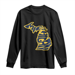 Michigan Lover State Map Pride Souvenir Gift Long Sleeve Shirt TS12 Black Print Your Wear
