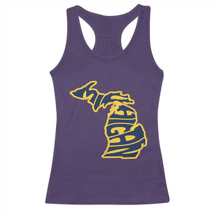 Michigan Lover State Map Pride Souvenir Gift Racerback Tank Top TS12 Purple Print Your Wear