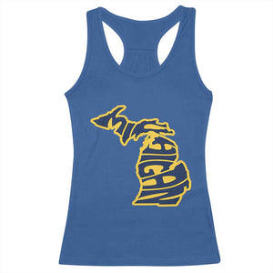 Michigan Lover State Map Pride Souvenir Gift Racerback Tank Top TS12 Royal Blue Print Your Wear