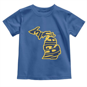 Michigan Lover State Map Pride Souvenir Gift Toddler T Shirt TS12 Royal Blue Print Your Wear