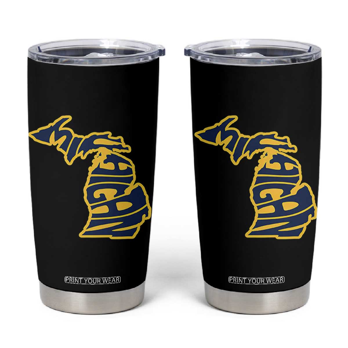 Michigan Lover State Map Pride Souvenir Gift Tumbler Cup TS12 Black Print Your Wear