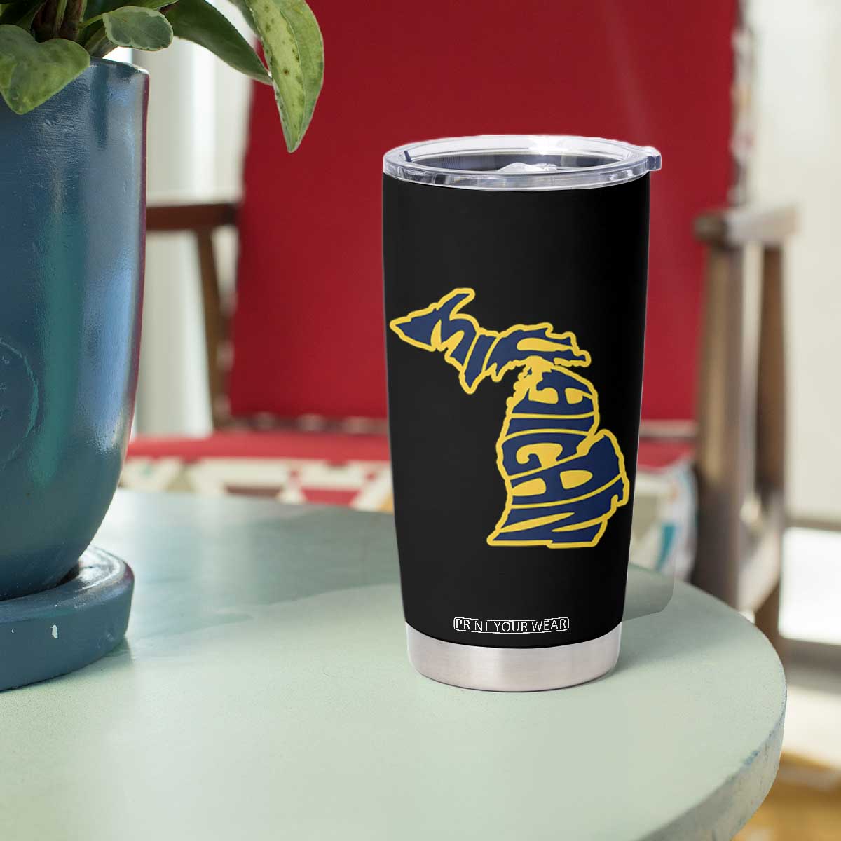 Michigan Lover State Map Pride Souvenir Gift Tumbler Cup TS12 Print Your Wear