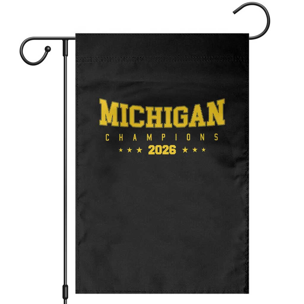 Michigan 2026 Basketball Victory Garden Flag Champions Pride Fan Gift TS12 Black Print Your Wear