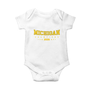 Michigan 2026 Basketball Victory Baby Onesie Champions Pride Fan Gift TS12 White Print Your Wear