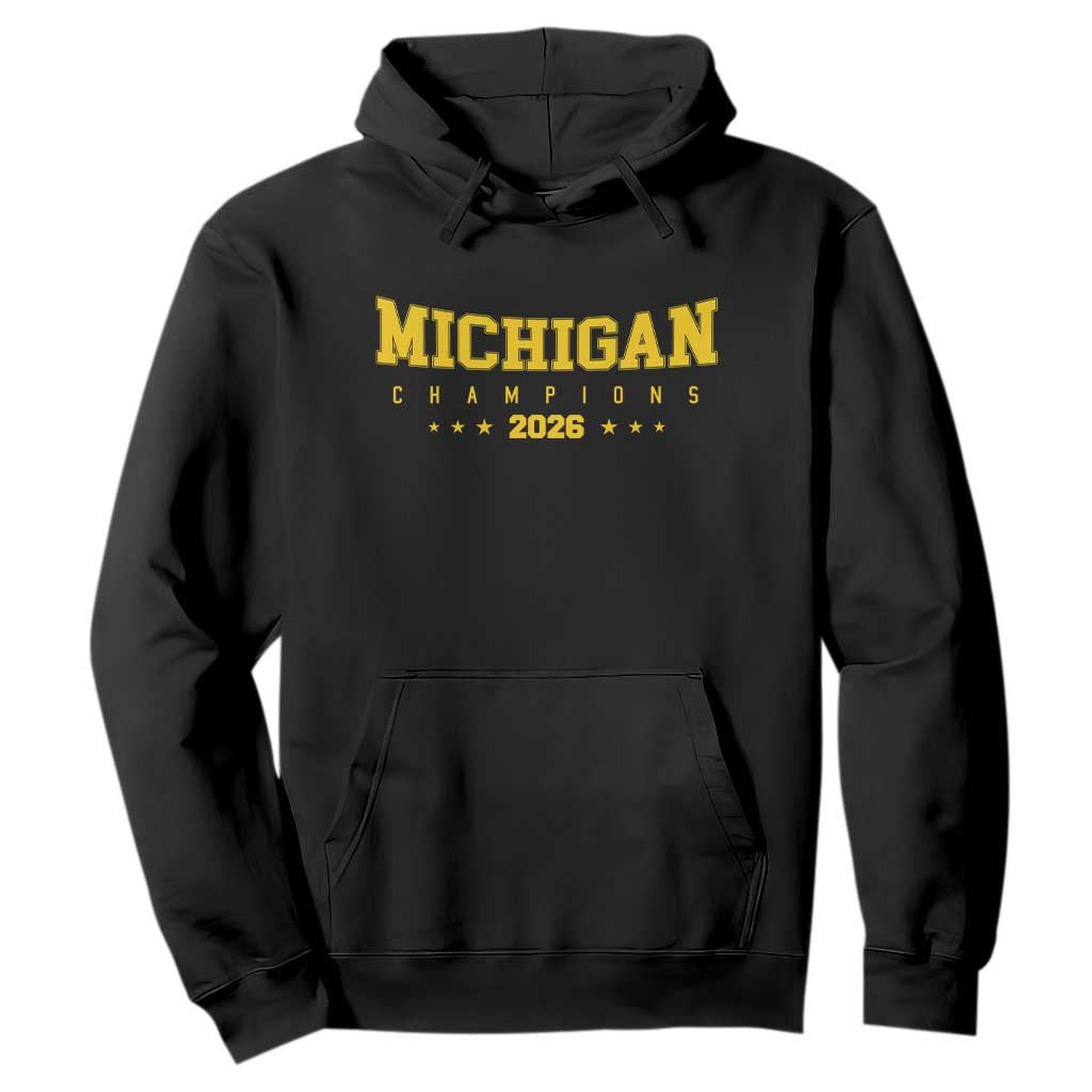 Michigan 2026 Basketball Victory Hoodie Champions Pride Fan Gift TS12 Black Print Your Wear