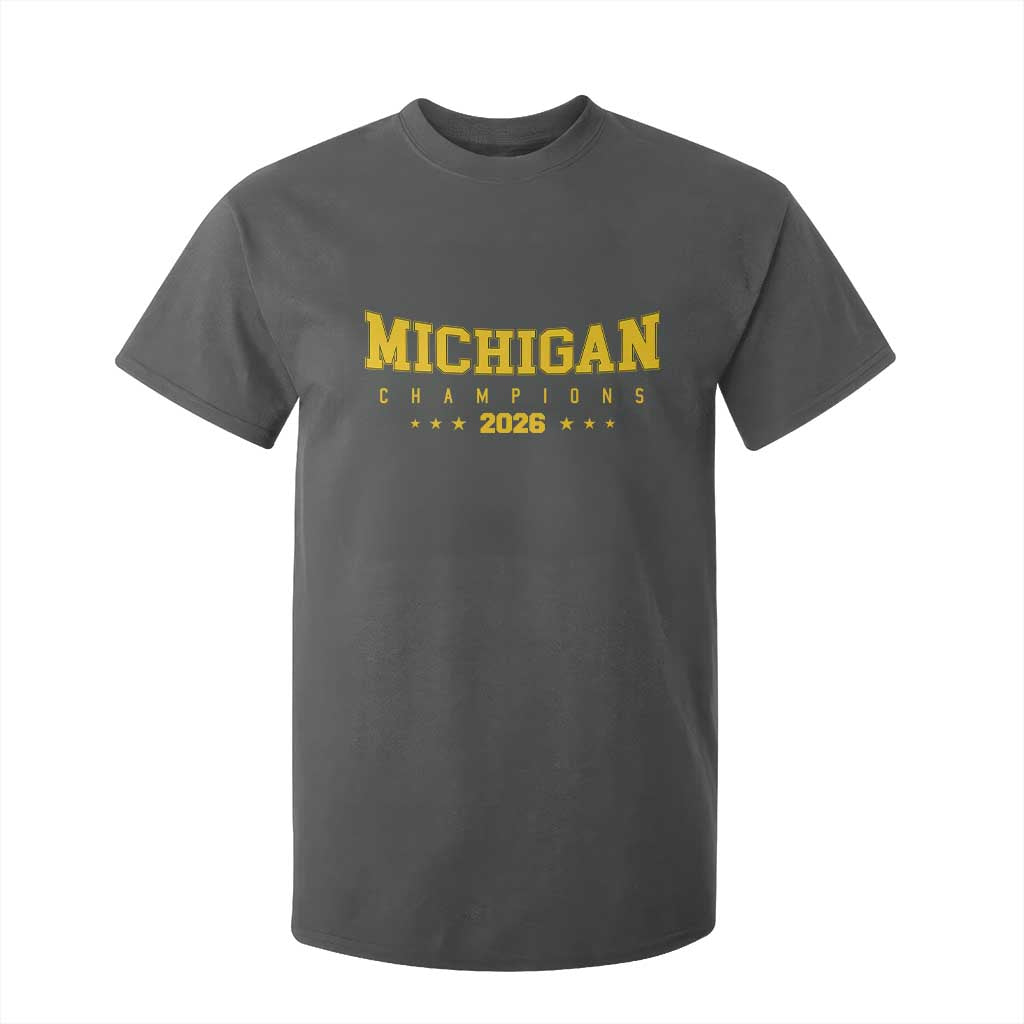 Michigan 2026 Basketball Victory T Shirt For Kid Champions Pride Fan Gift TS12 Dark Heather Print Your Wear