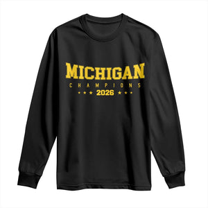 Michigan 2026 Basketball Victory Long Sleeve Shirt Champions Pride Fan Gift TS12 Black Print Your Wear