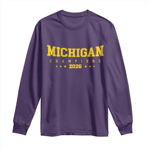 Michigan 2026 Basketball Victory Long Sleeve Shirt Champions Pride Fan Gift TS12 Purple Print Your Wear