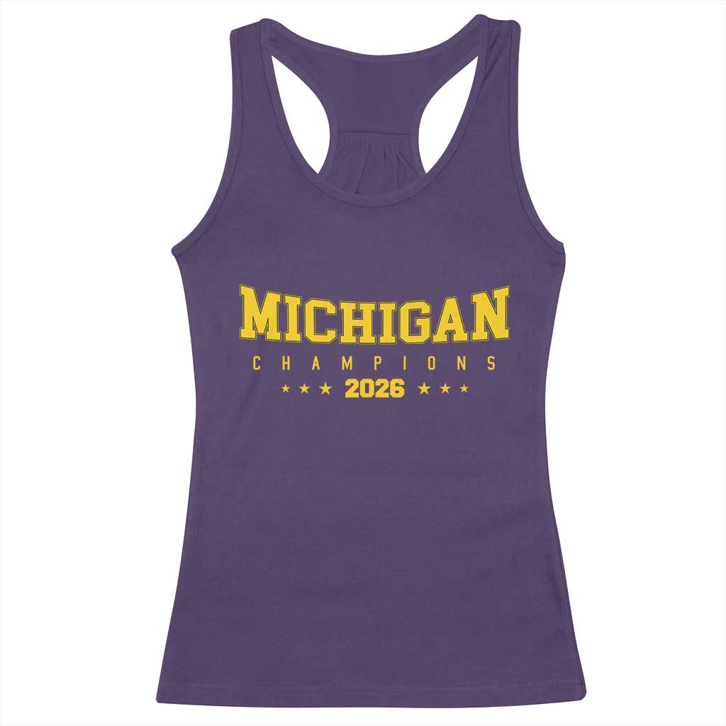 Michigan 2026 Basketball Victory Racerback Tank Top Champions Pride Fan Gift TS12 Purple Print Your Wear