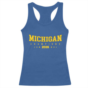Michigan 2026 Basketball Victory Racerback Tank Top Champions Pride Fan Gift TS12 Royal Blue Print Your Wear