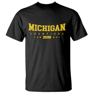 Michigan 2026 Basketball Victory T Shirt Champions Pride Fan Gift TS12 Black Print Your Wear