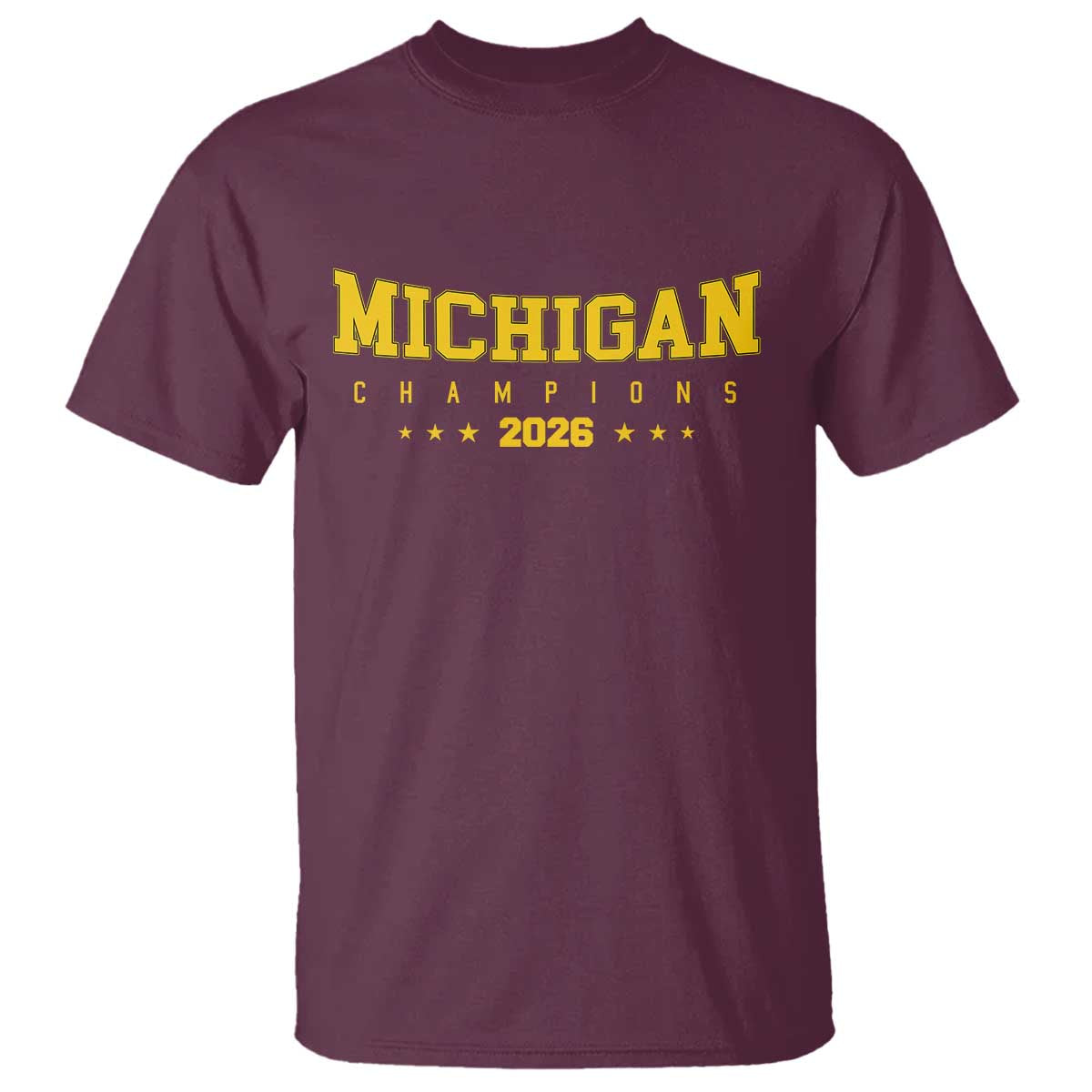 Michigan 2026 Basketball Victory T Shirt Champions Pride Fan Gift TS12 Maroon Print Your Wear