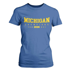 Michigan 2026 Basketball Victory T Shirt For Women - Champions Pride Fan Gift TS12 Royal Blue Print Your Wear