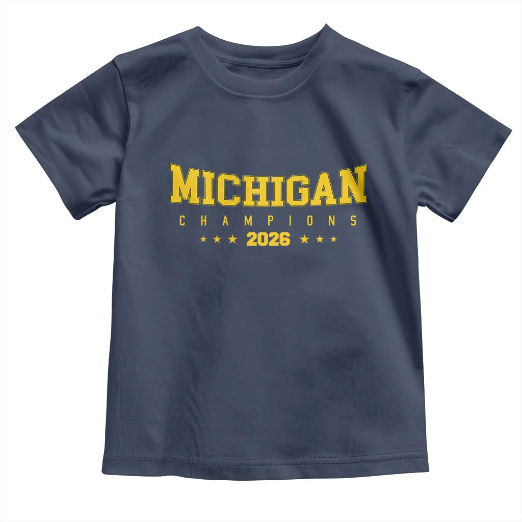 Michigan 2026 Basketball Victory Toddler T Shirt Champions Pride Fan Gift TS12 Navy Print Your Wear