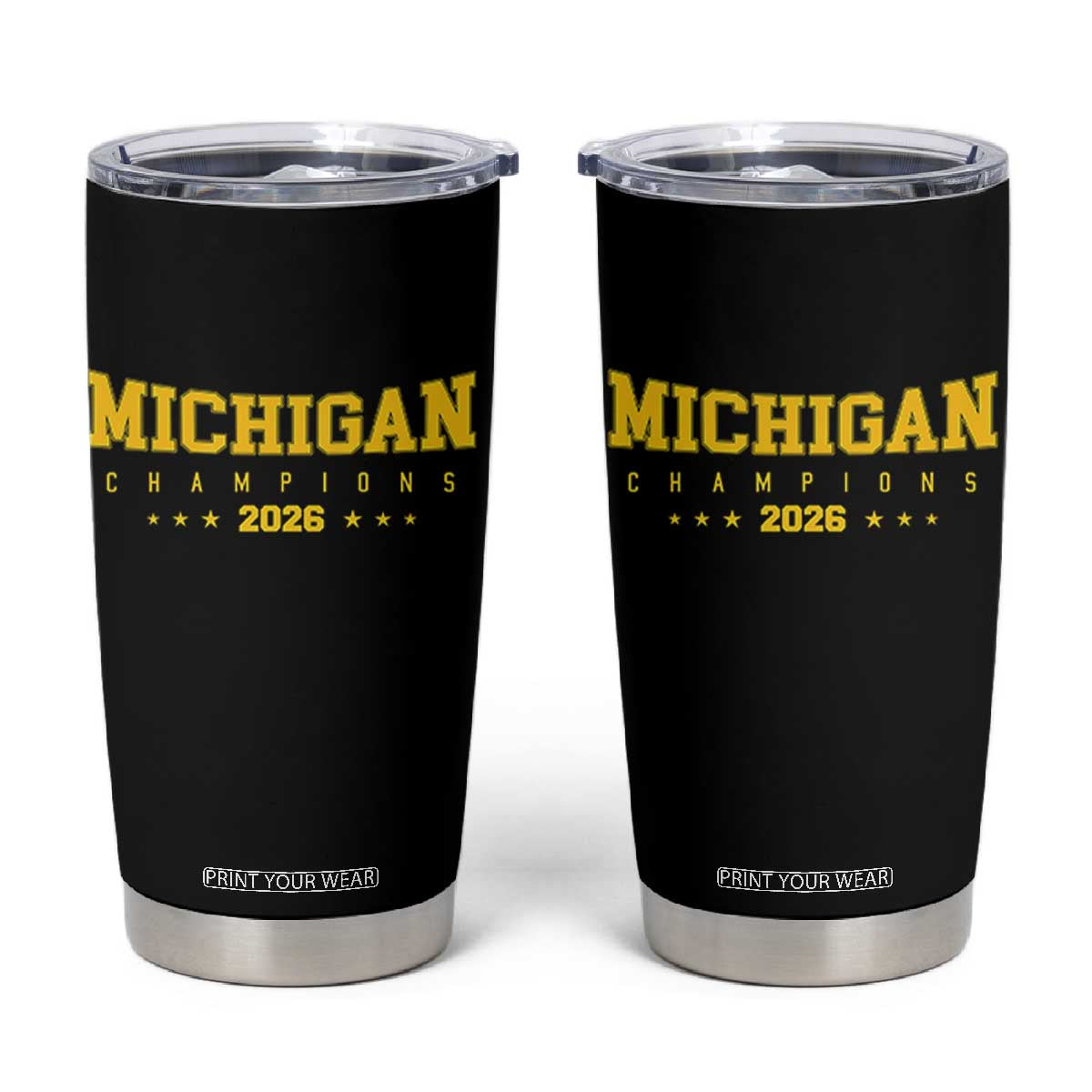 Michigan 2026 Basketball Victory Tumbler Cup Champions Pride Fan Gift TS12 Black Print Your Wear