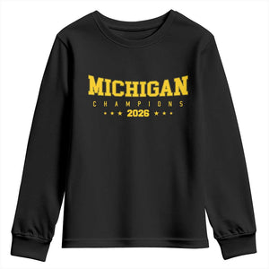 Michigan 2026 Basketball Victory Youth Sweatshirt Champions Pride Fan Gift TS12 Black Print Your Wear