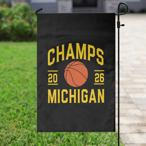 Michigan Hoops Champions Graphic Garden Flag 2026 Basketball Victory Pride TS12 Print Your Wear