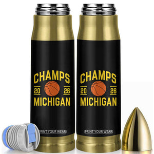 Michigan Hoops Champions Graphic Bullet Tumbler 2026 Basketball Victory Pride TS12 Black Print Your Wear