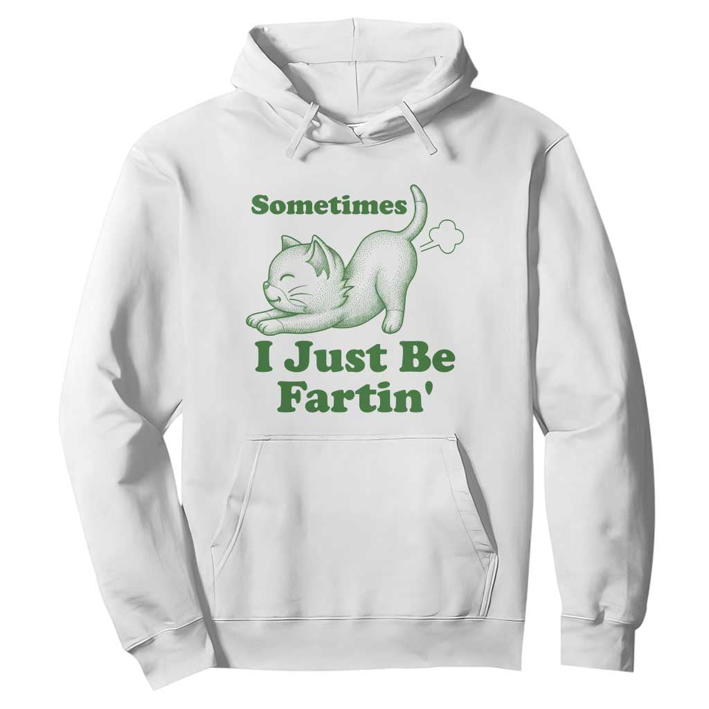 Funny Cat Sometimes I Just Be Fartin Hoodie Pet Lover TS12 White Print Your Wear