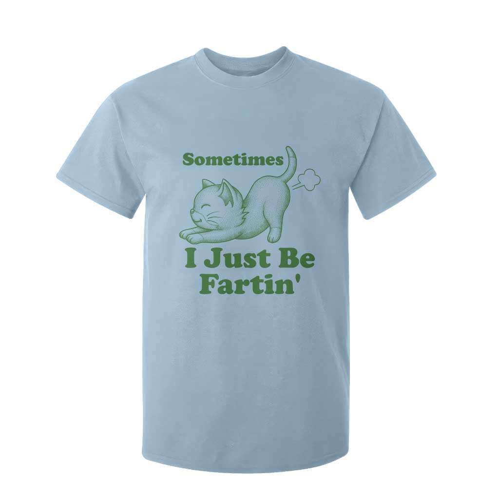 Funny Cat Sometimes I Just Be Fartin T Shirt For Kid Pet Lover TS12 Light Blue Print Your Wear