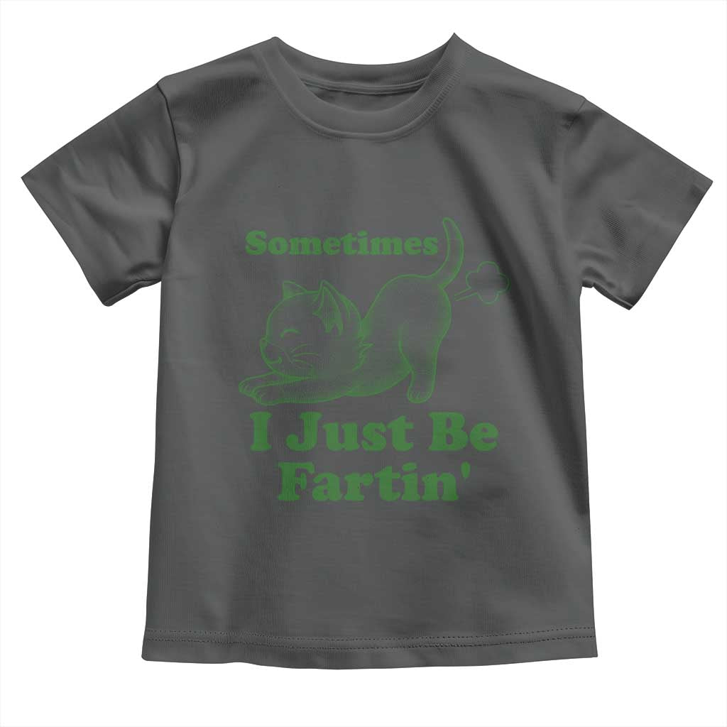 Funny Cat Sometimes I Just Be Fartin Toddler T Shirt Pet Lover TS12 Dark Heather Print Your Wear