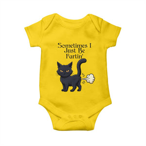 Funny Black Cat Bathroom Humor Baby Onesie Sometimes I Just Be Fartin TS12 Daisy Print Your Wear