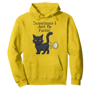 Funny Black Cat Bathroom Humor Hoodie Sometimes I Just Be Fartin TS12 Daisy Print Your Wear
