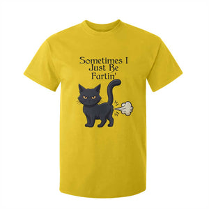 Funny Black Cat Bathroom Humor T Shirt For Kid Sometimes I Just Be Fartin TS12 Daisy Print Your Wear