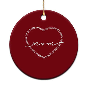 Mothers Day Mom Quotes Ceramic Ornament Heart Shape Loving Typography Gift TS12 1pc Red Print Your Wear