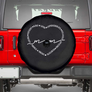 Mothers Day Mom Quotes Spare Tire Cover Heart Shape Loving Typography Gift TS12 Black Print Your Wear