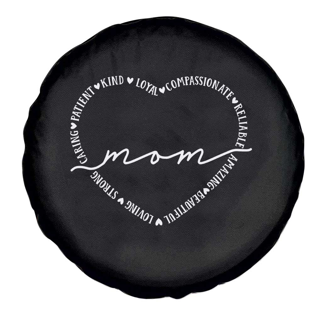 Mothers Day Mom Quotes Spare Tire Cover Heart Shape Loving Typography Gift TS12 Print Your Wear