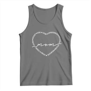 Mothers Day Mom Quotes Tank Top Heart Shape Loving Typography Gift TS12 Black Heather Print Your Wear