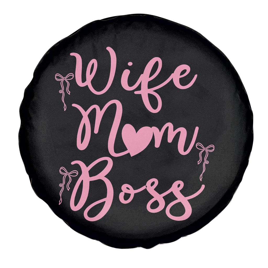 Funny Wife Mom Boss Spare Tire Cover Girly Pink Bows Mothers Day Gift TS12 Print Your Wear