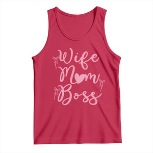 Funny Wife Mom Boss Tank Top Girly Pink Bows Mothers Day Gift TS12 Red Print Your Wear