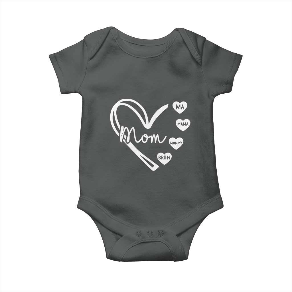Mama Mommy Mom Bruh Baby Onesie Mothers Day Humor Gift TS12 Dark Heather Print Your Wear